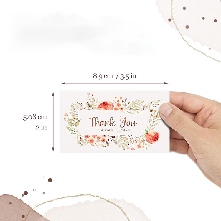 Personalized purchase thank for supporting my small business card