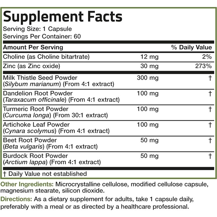 Non-GMO 60 Vegetarian Capsules Liver Detox Advanced Detox & Cleansing Formula Supports Health Liver Function