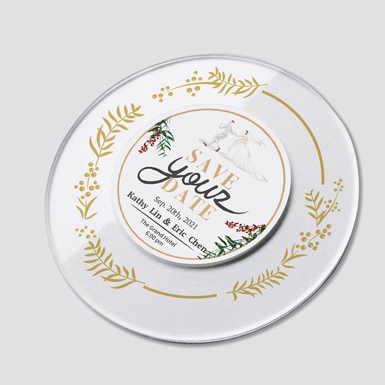 LED Acrylic Wedding Invitation Card Sparkling Save Your Date