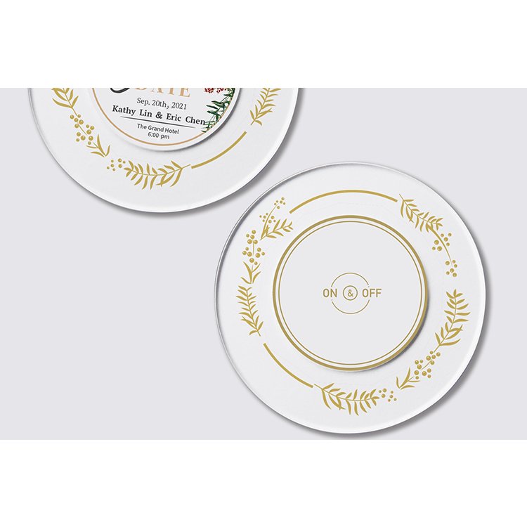 LED Acrylic Wedding Invitation Card Sparkling Save Your Date