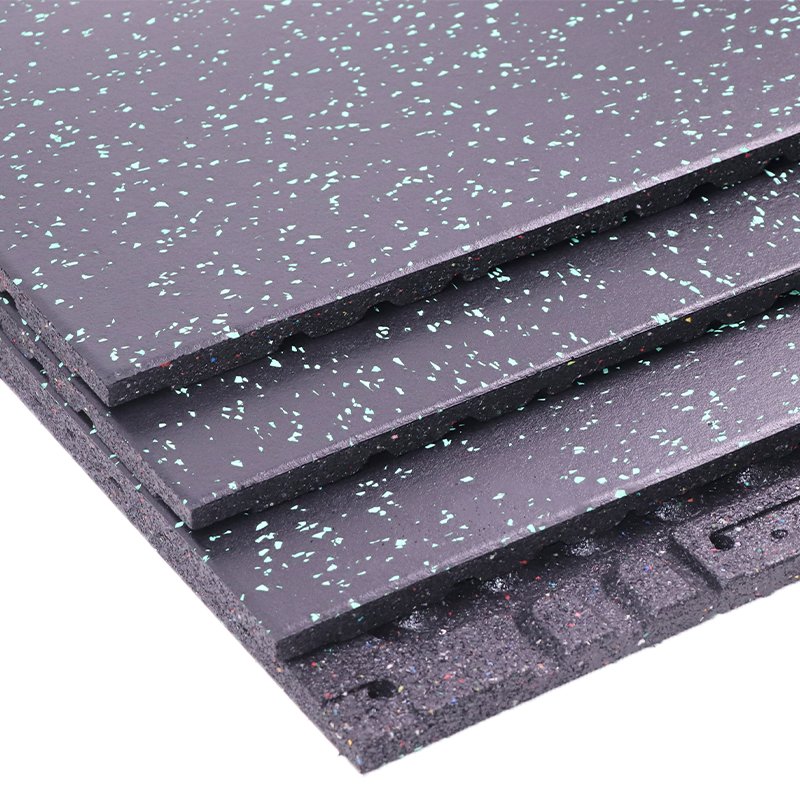 1 m x 1 m x 2.0 Perfect Gym Rubber Flooring Rubber Tile Rubber Granules Square Shape Mat