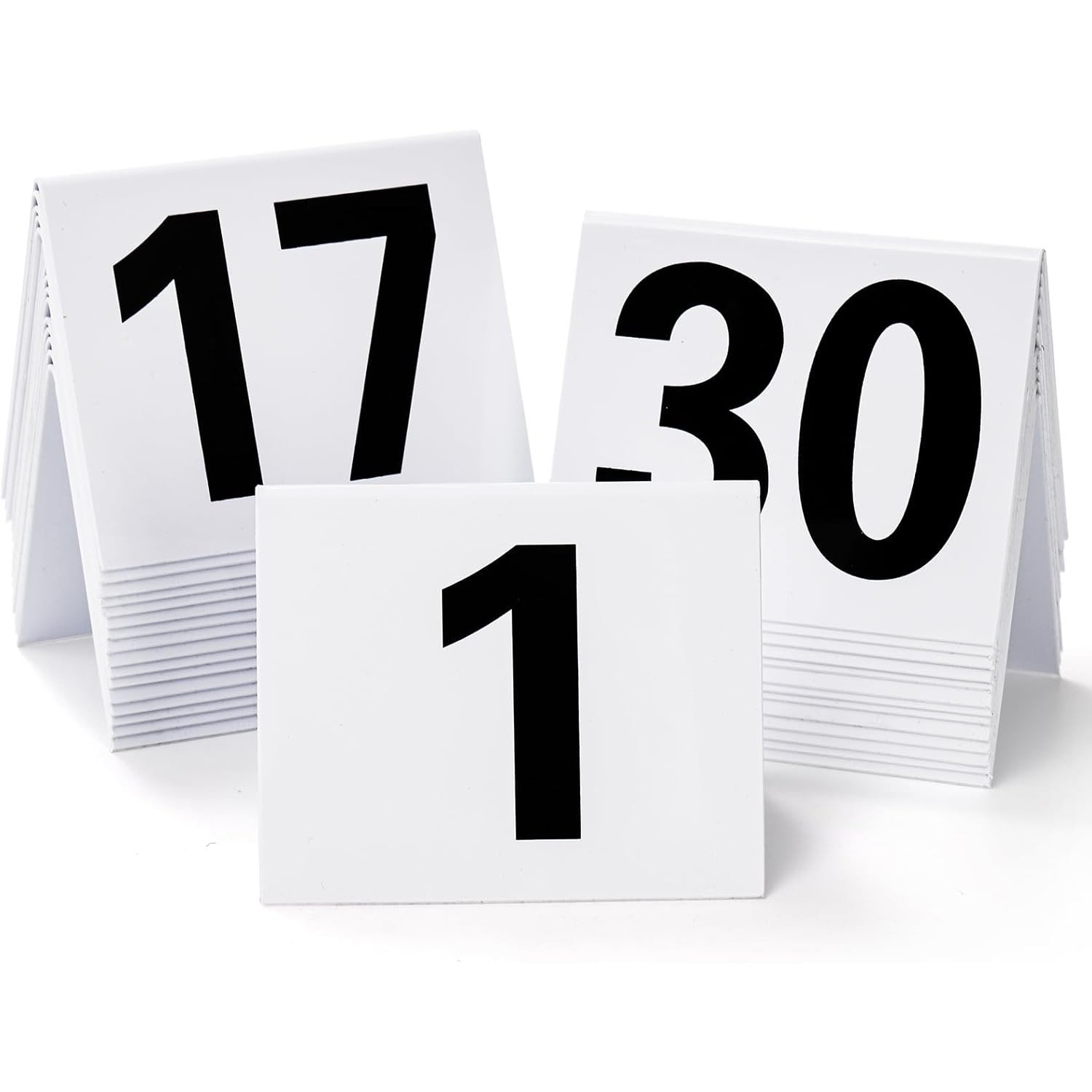 1-25 Wedding Table Numbers Double Side Table Tent Cards Acrylic Table Number Sign Holder for Restaurant Banquets Reception