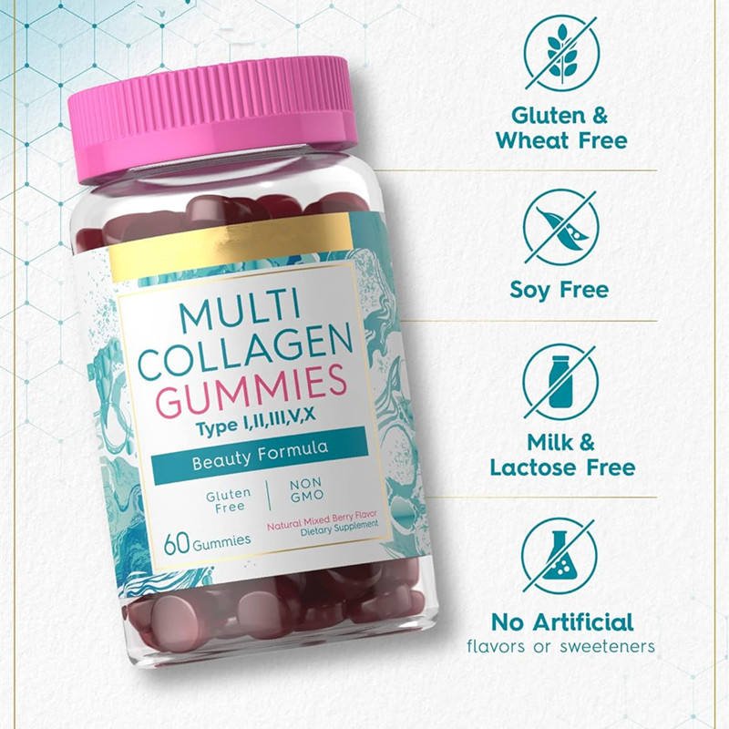 JULONG Supply OEM/ODM Multi Collagen Peptide Gummies and Multi Collagen Gummies
