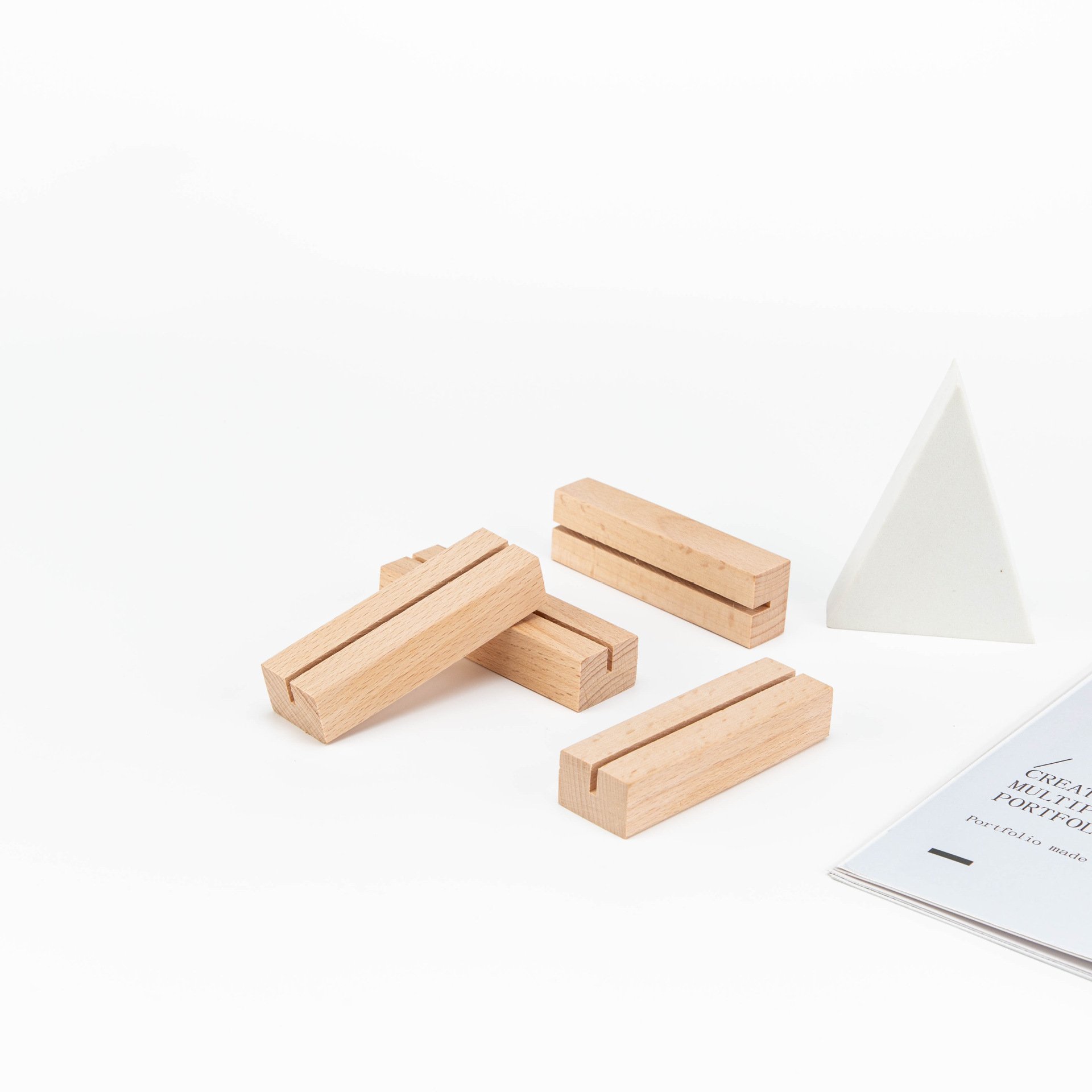 beech white natural Wood Place Card Wood Sign Table Number Holder Stands Name Card Holder for Wedding Party Events Decoration