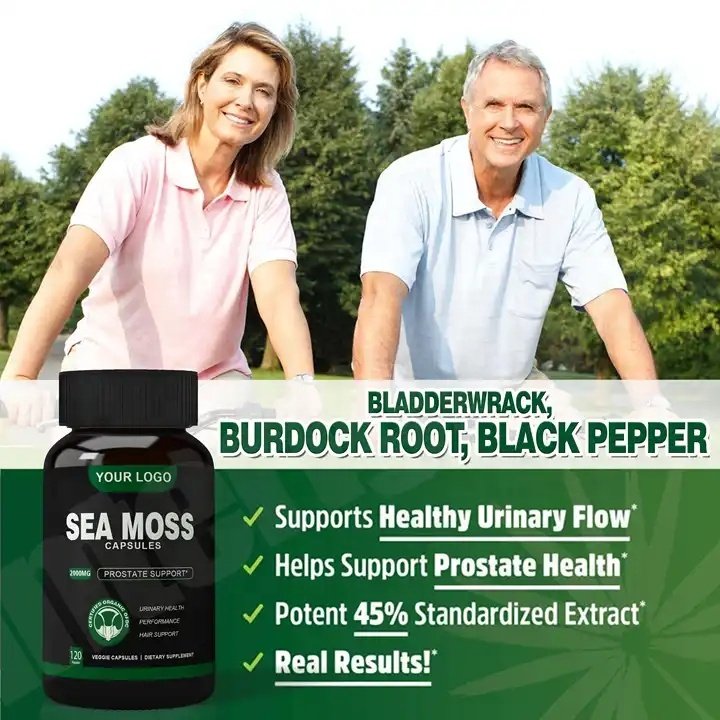 Private label sea moss supplier sea moss black seed oil ashwagandha organic sea moss capsules