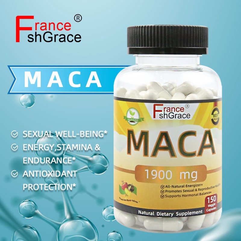 Black Maca Root 150 Veggie Capsules Vegan Non-GMO Gluten-Free Max Strength Organic Maca Root Powder Capsules