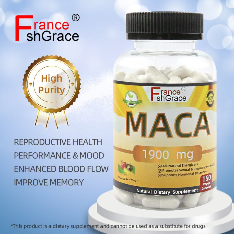 Black Maca Root 150 Veggie Capsules Vegan Non-GMO Gluten-Free Max Strength Organic Maca Root Powder Capsules
