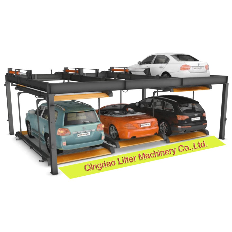 2 two level vertical and horizontal puzzle Car Parking garage system moving parking equipment for commercial parking solution