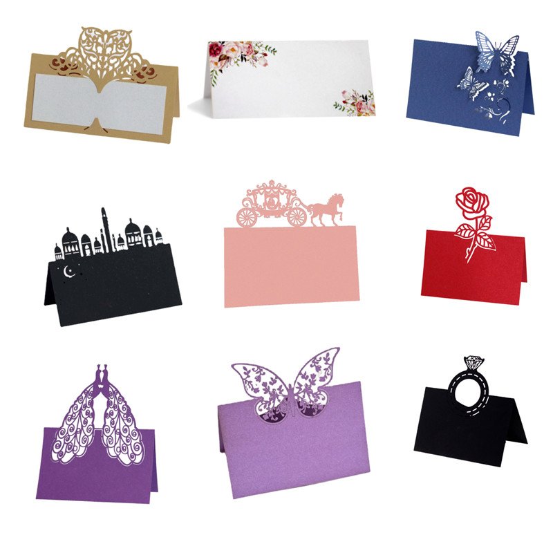 Laser Cut Baby Shower Birthday Party Table Name Place Cards Wedding Invitations Table Name Card Party
