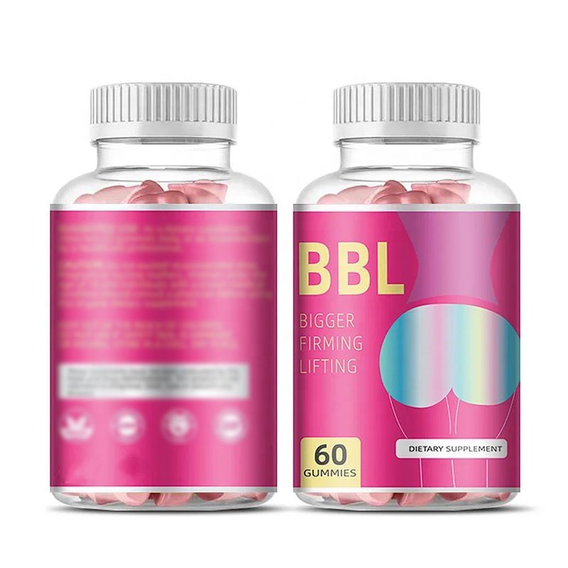 Private Label buttock and breast enlargement product butt gummies hip enhancement BBL gummies