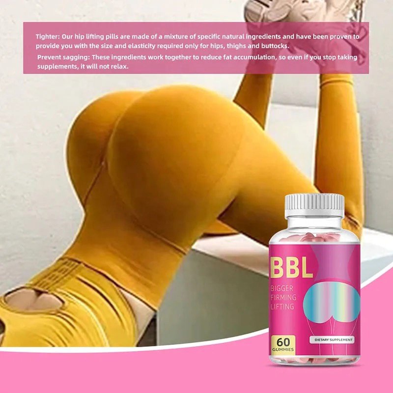 Private Label buttock and breast enlargement product butt gummies hip enhancement BBL gummies