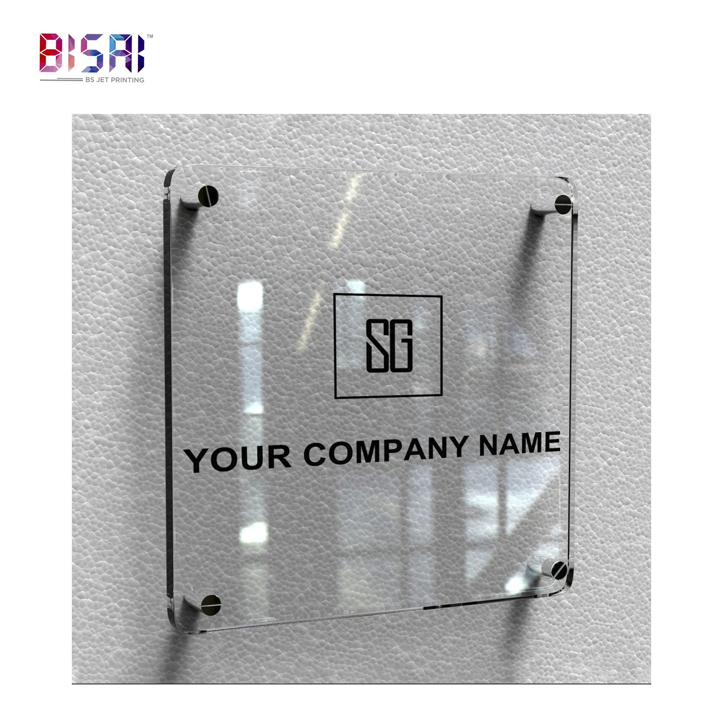 Cheap hot sale mirror place name card office classroom cheap acrylic arch sign 11x14