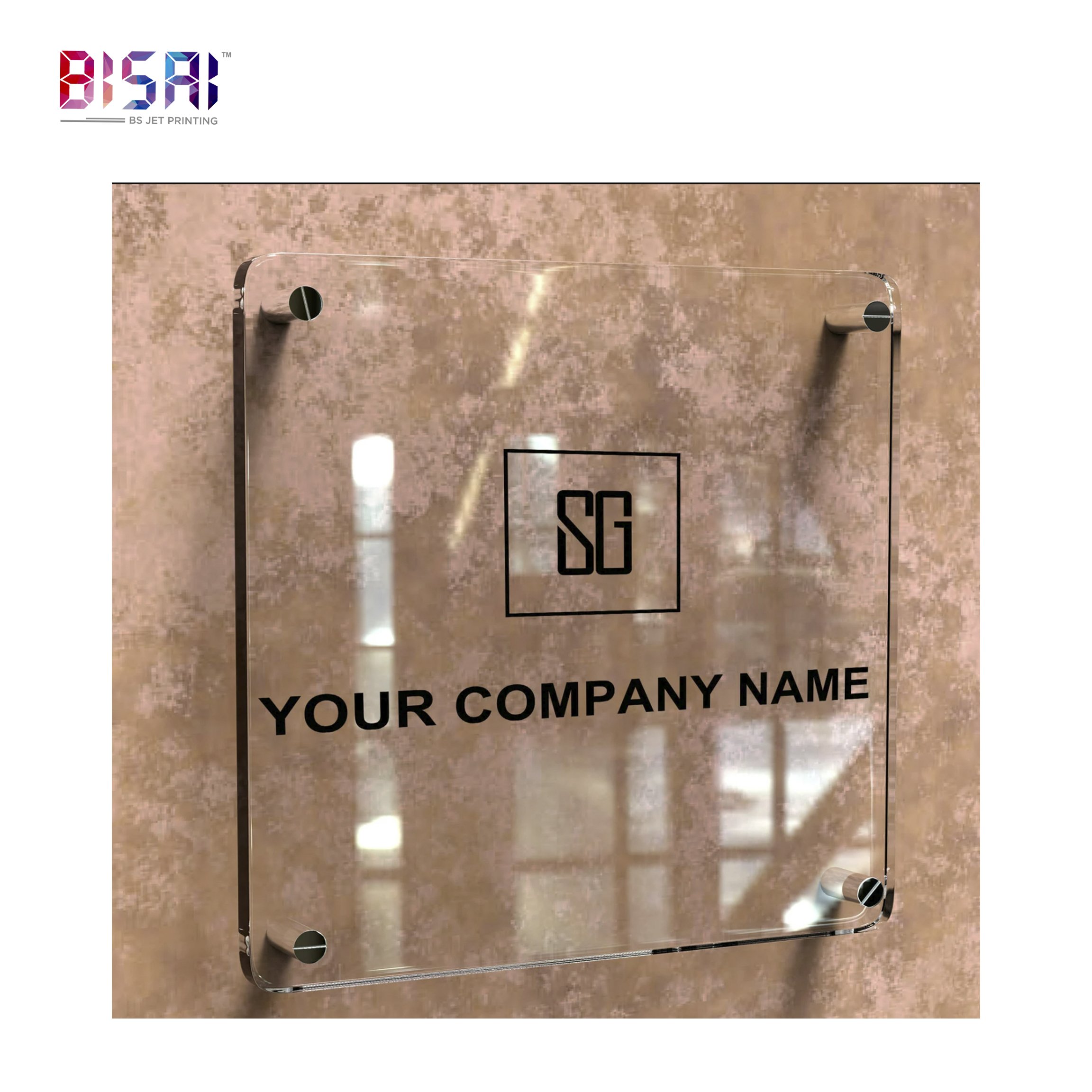 Cheap hot sale mirror place name card office classroom cheap acrylic arch sign 11x14