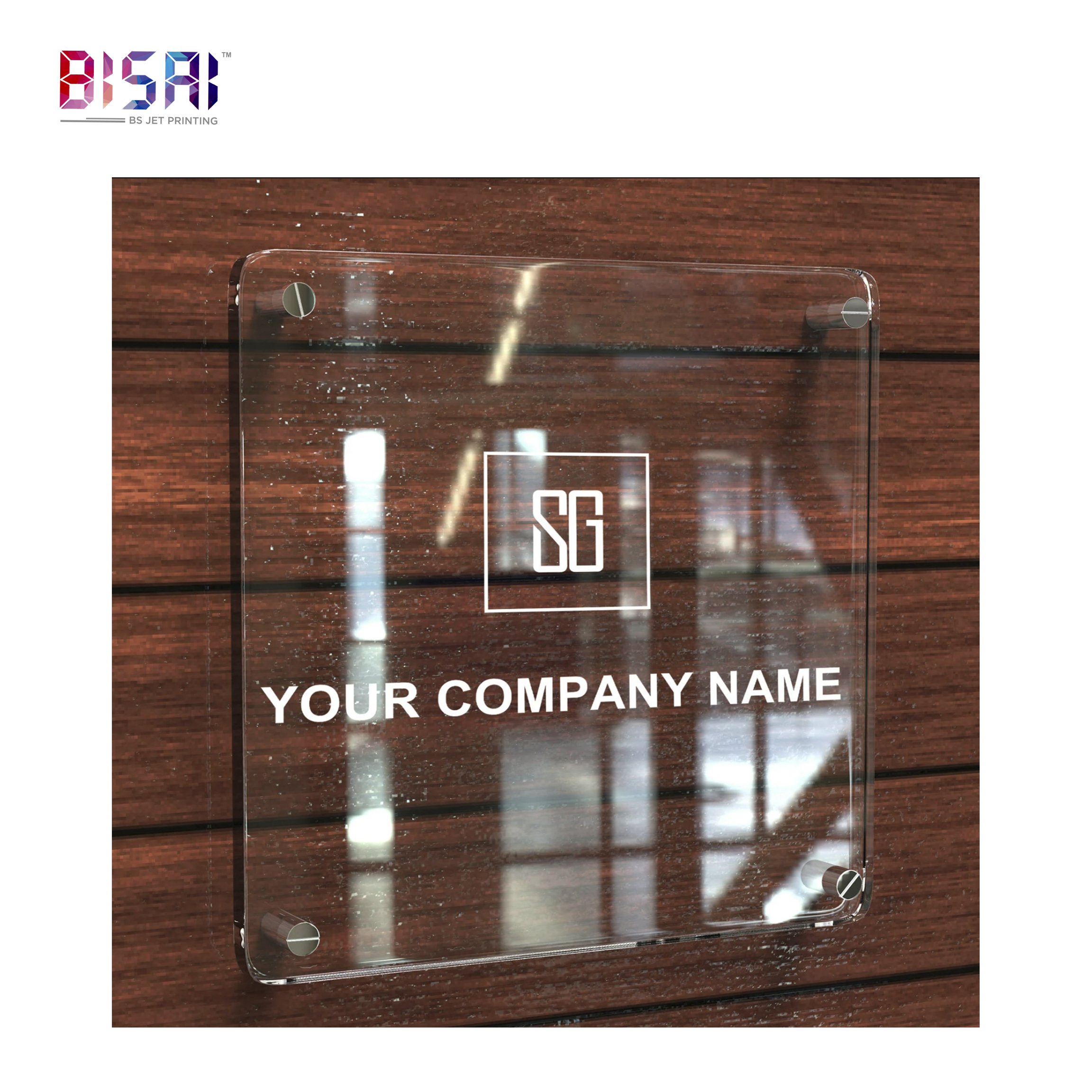 Cheap hot sale mirror place name card office classroom cheap acrylic arch sign 11x14