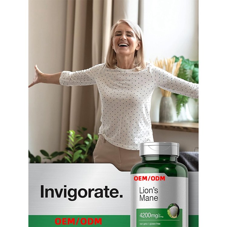 Lions Mane Mushroom Extract 4200mg 120 Capsules Vegetarian Non-GMO Gluten Free Supplement