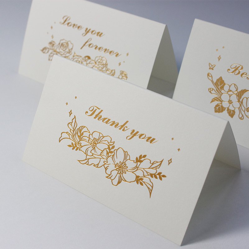 gold stamping graduation 2022 greeting cards custom romantic best wishes teachers day business message party invitation card