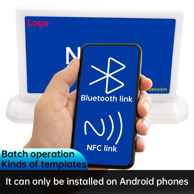 7.3 inch seven colors e ink transfer photos via Bluetooth NFC place cards & table numbers name plate