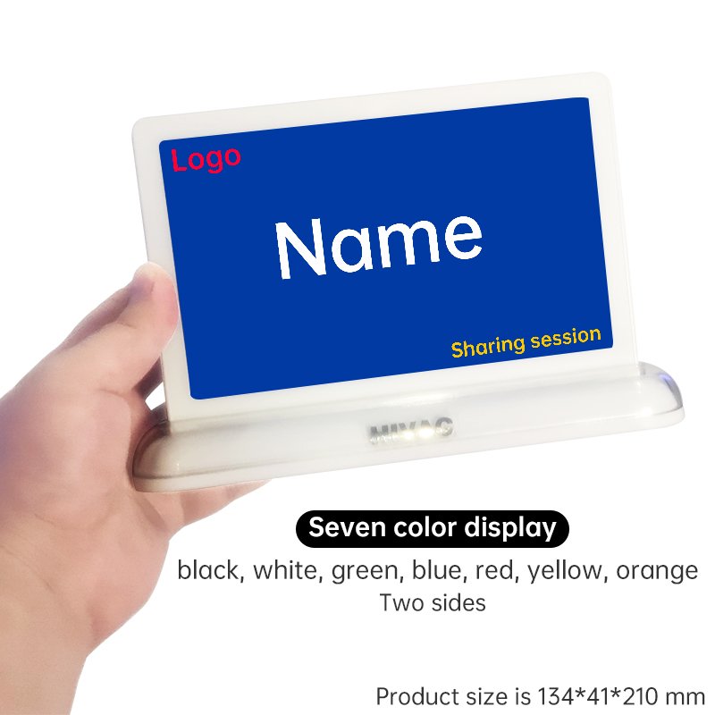7.3 inch seven colors e ink transfer photos via Bluetooth NFC place cards & table numbers name plate