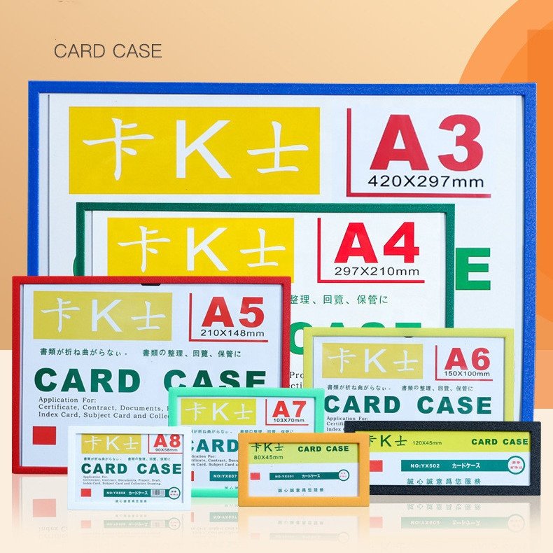 Hot plastic card Holder A2A6A7 magnetic business place card cases