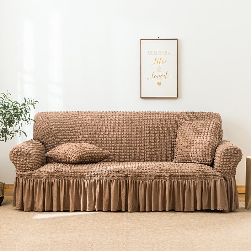 Manufacturer Universal Soft Elastic Stretch 3D Bubble Lattice Spandex Jacquard Sofa Slipcovers for living room