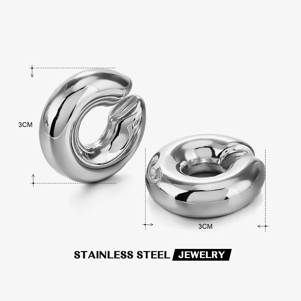 Vintage Stainless Steel Cuff Earring 14k Placed Ear Cuff Earrings 18k Gold Ear Cuff For Girls