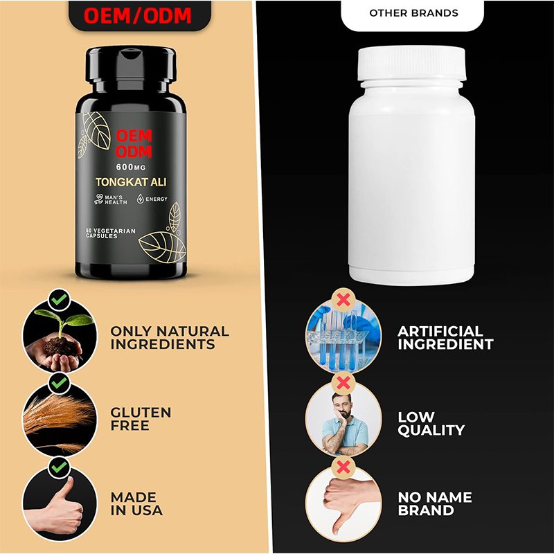 Tongkat Ali 600mg,Eurycoma Longifolia Enhancement Supplement,Improves Athletic Performance Capsules