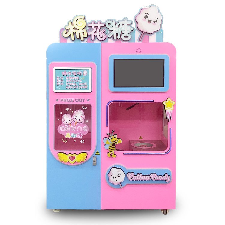 cotton candy machine vending with 4 colors of sugar, 30 kinds of flowers