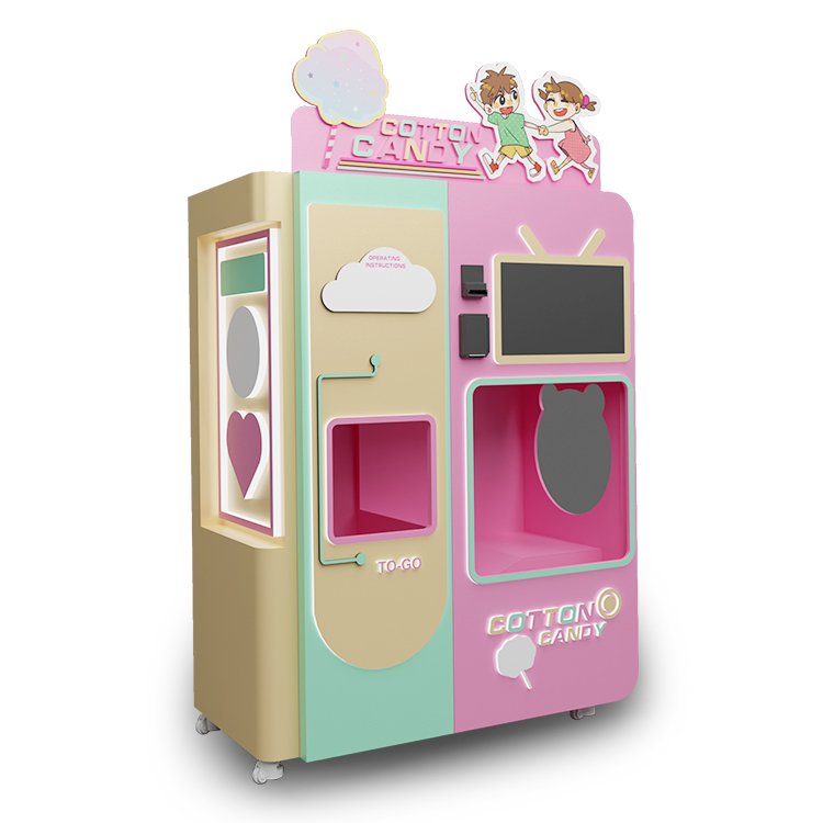 cotton candy machine vending with 4 colors of sugar, 30 kinds of flowers