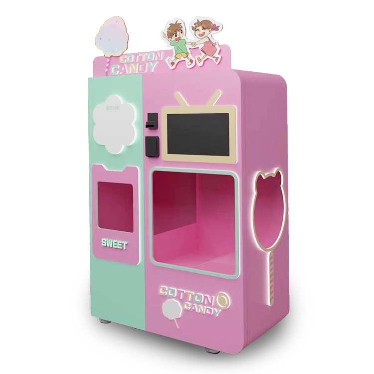 cotton candy machine vending with 4 colors of sugar, 30 kinds of flowers
