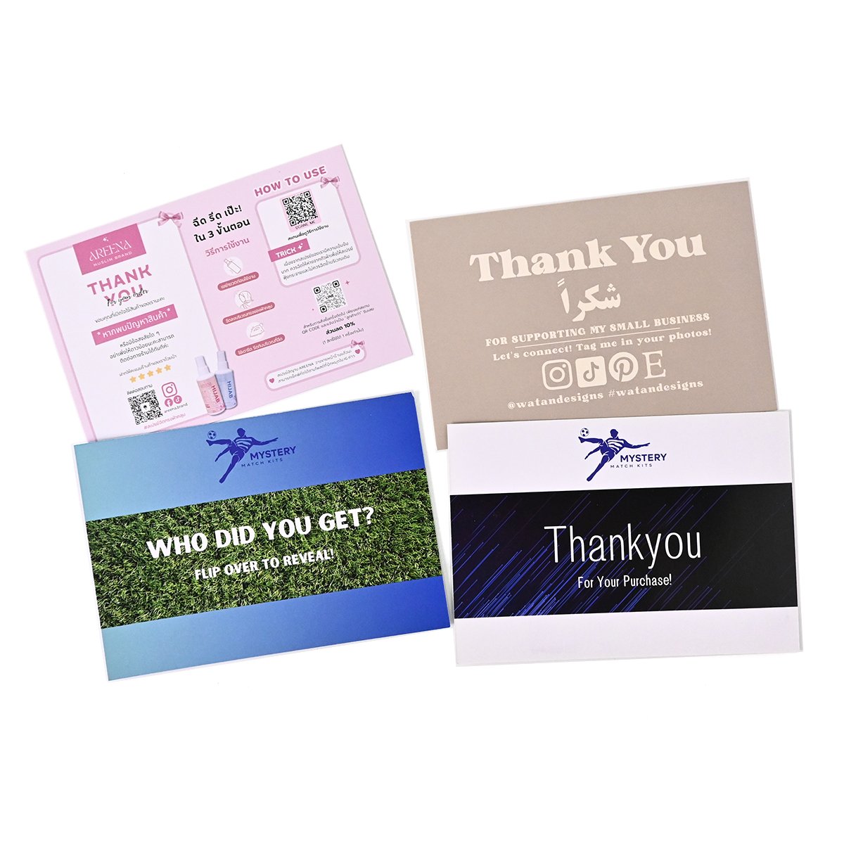 High Quality Customized Logo Sizes Printing Recycled Paper Gift Greeting Postcards Business Thank You Cards with Envelopes