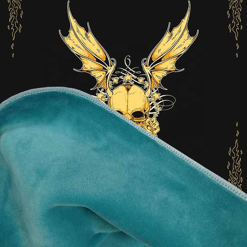 Customized ultra soft double-sided velvet printed art table Place mats tarot card game play mat one piece card cloth playmat