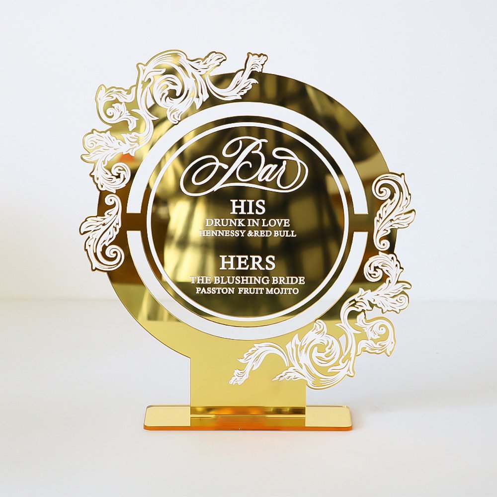 Gaojian Custom Printed Acrylic Table Numbers Wedding Table Number Place Cards With Holder Place Card