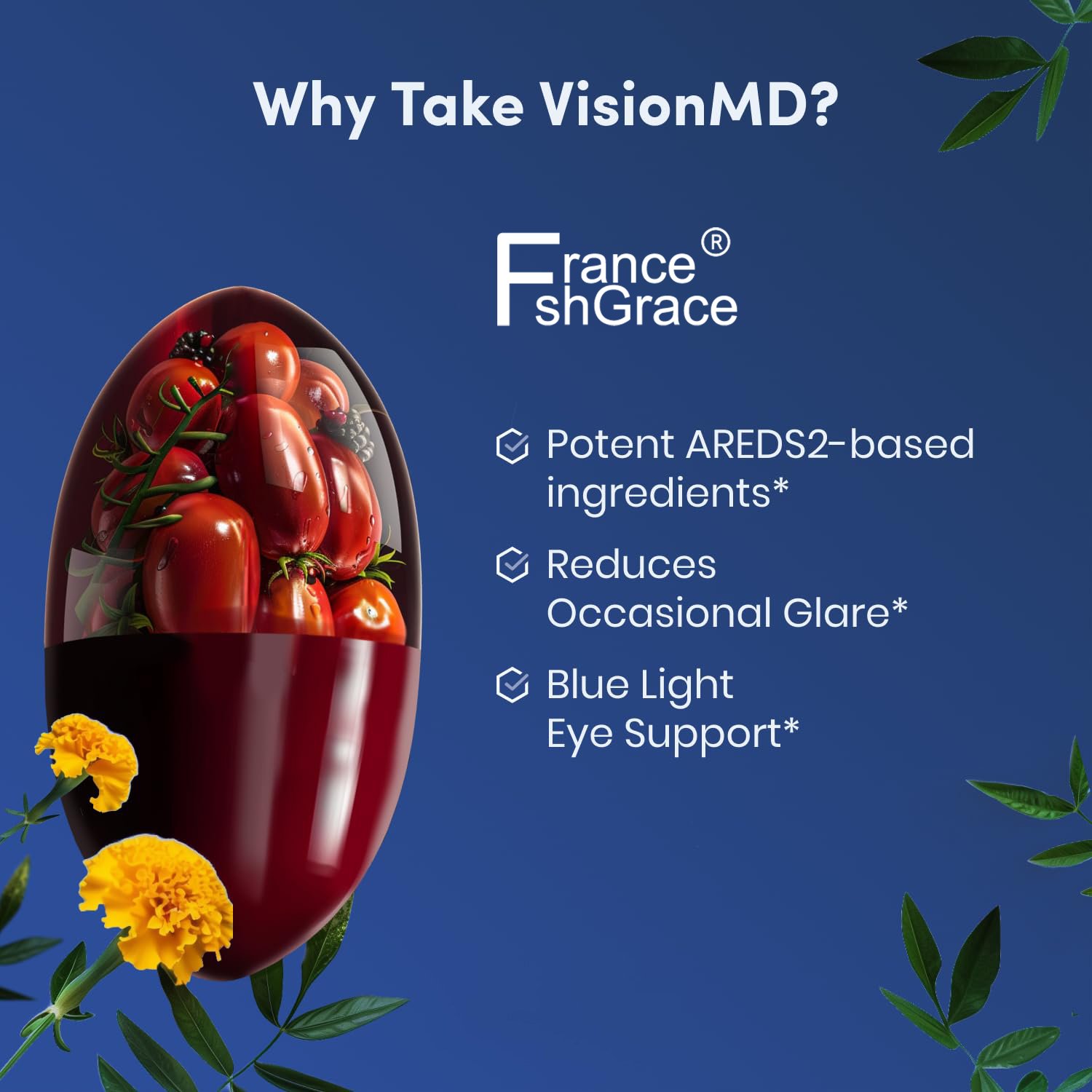 OEM Everyday Nutrition VisionMD Eye Strain Supplement Supports Vision Health Care With OptiLut Lutein