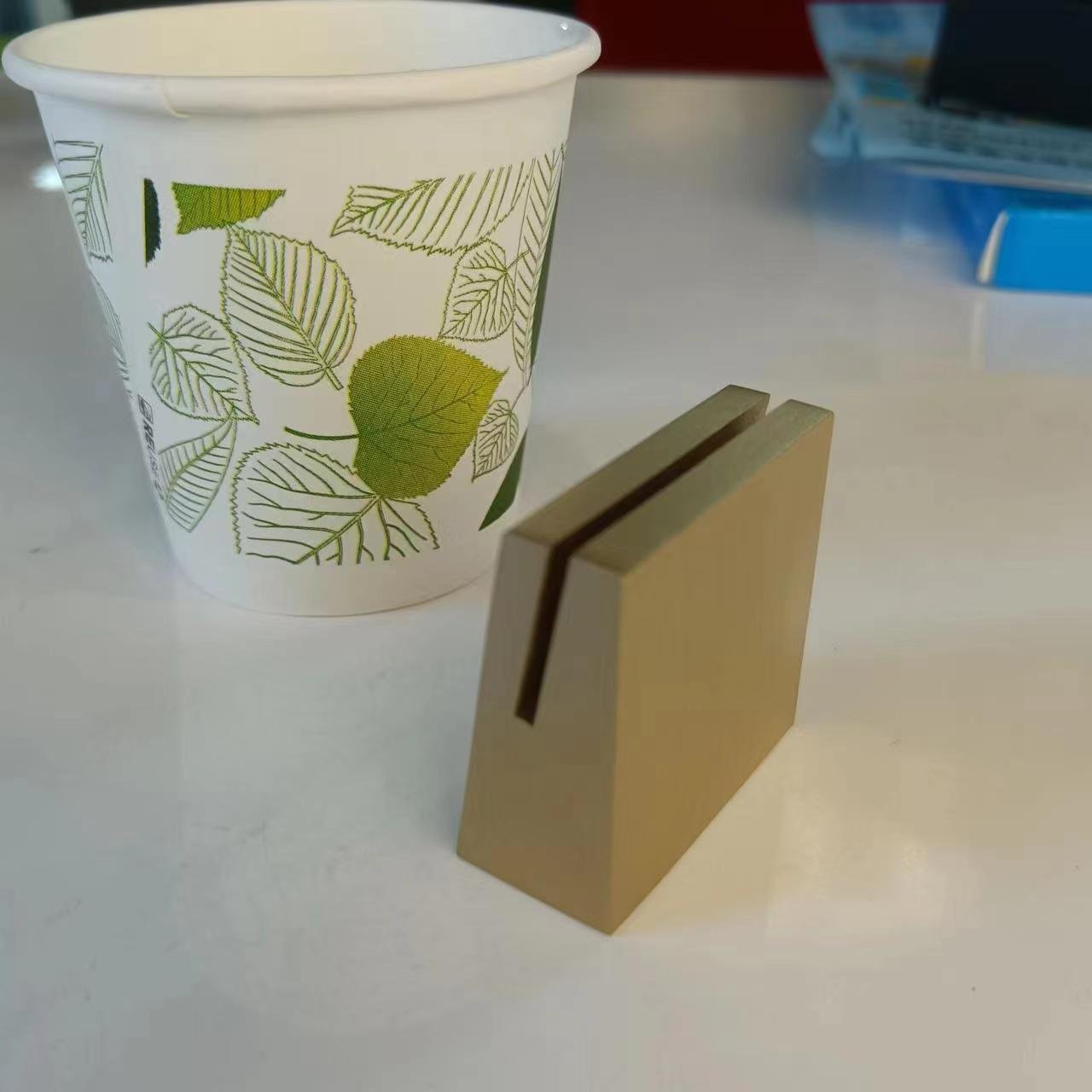Brass Beveled Message Card Holder Vertical Label Name Card Holder Premium Desktop Name Card Stand Desktop Organizer