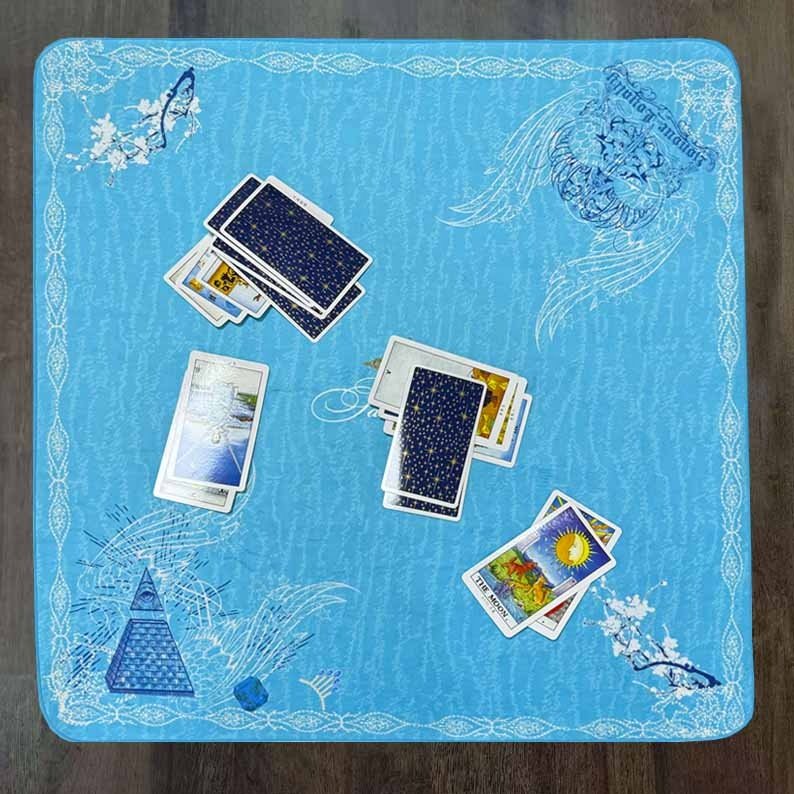 Ultra Soft Double-Sided Velvet Printed Art Table Place Mats Customized Tarot Card Special Game Mat for Weddings and Play