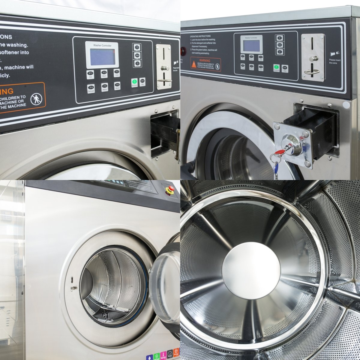 Token Card Coin Operated 15kg Commercial Laundry Washing Machine