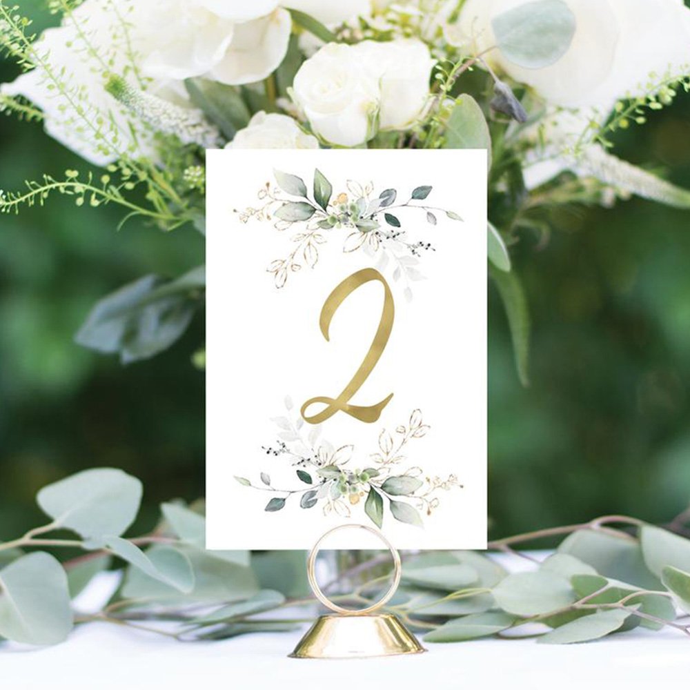 Custom Printed Paper Stand Up Party Event Name Message Wedding Table Desk Number Card