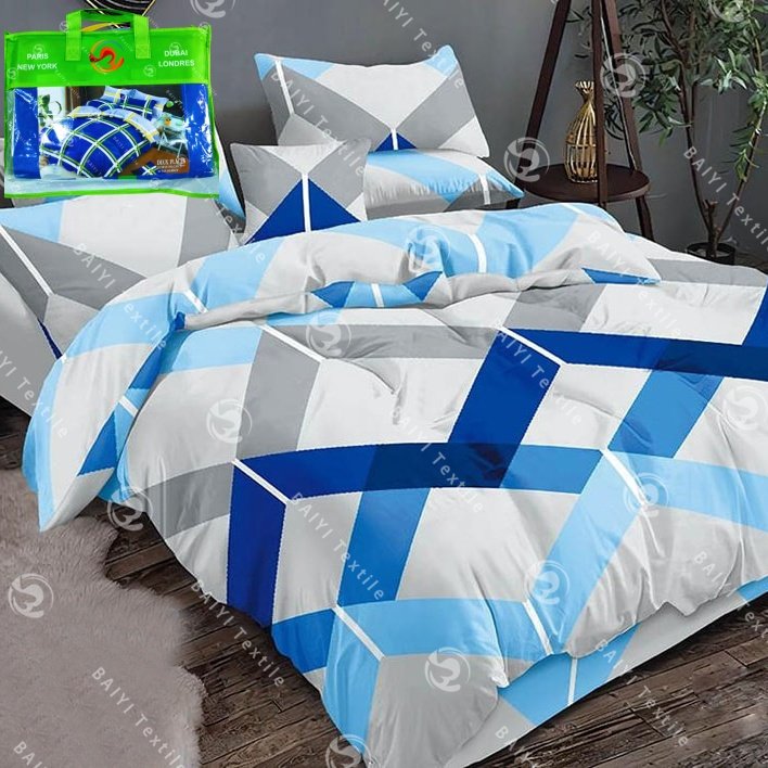 wholesale super quality sheets set cotton 3-place cotton bed sheets set trois places set