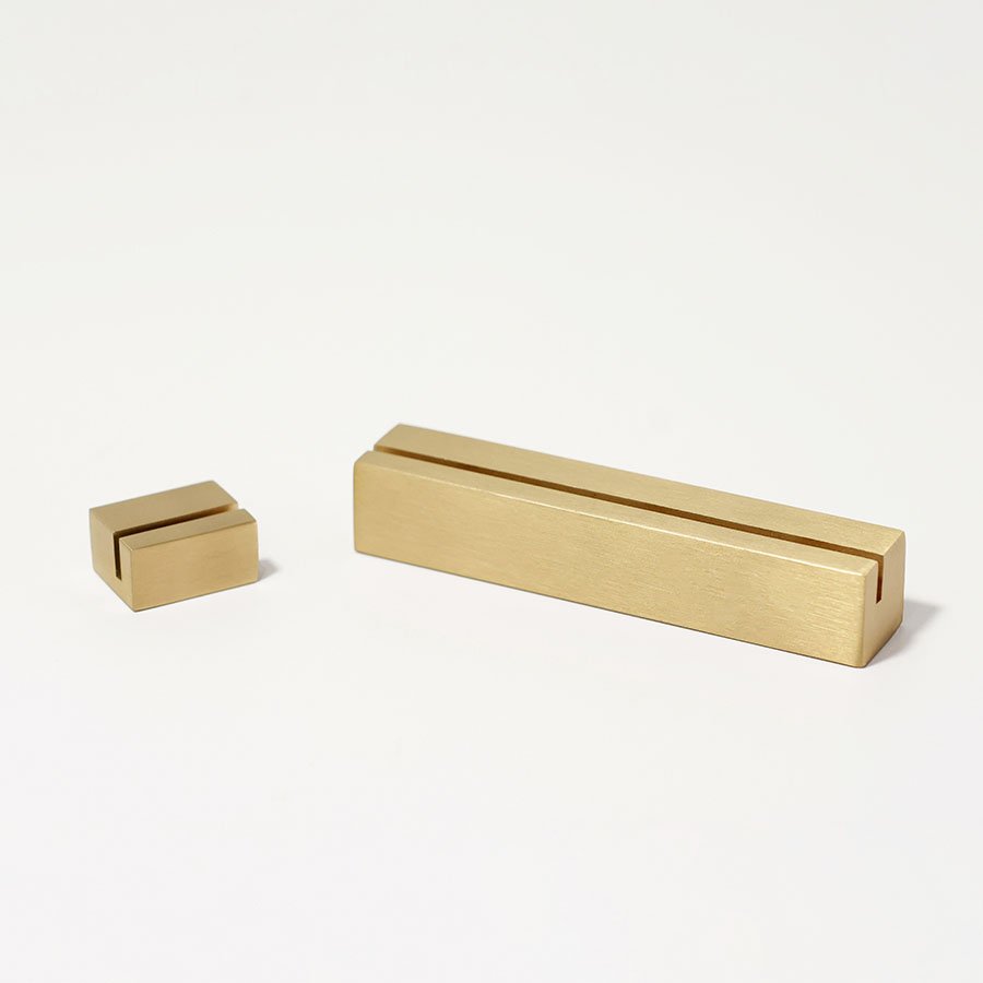 Brass Place Card Holder Mini Gold Picture Display Card Stands Display Rack for Restaurants & Hotel Photo Table Number Sign Stand