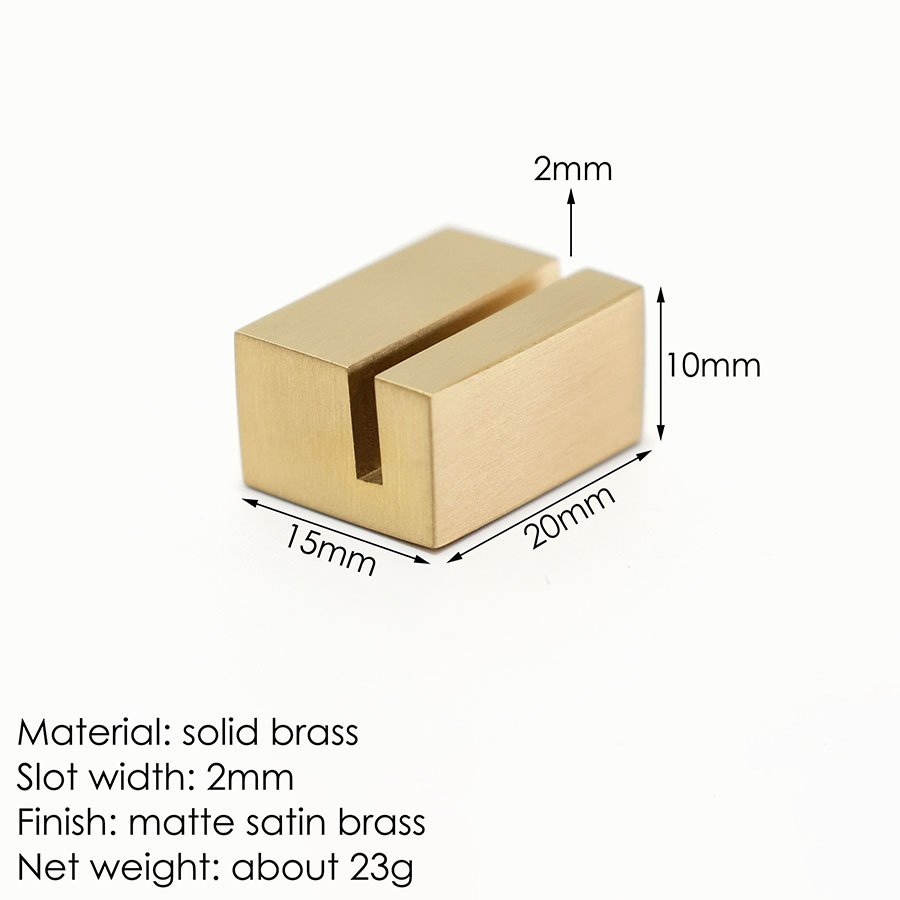 Brass Place Card Holder Mini Gold Picture Display Card Stands Display Rack for Restaurants & Hotel Photo Table Number Sign Stand