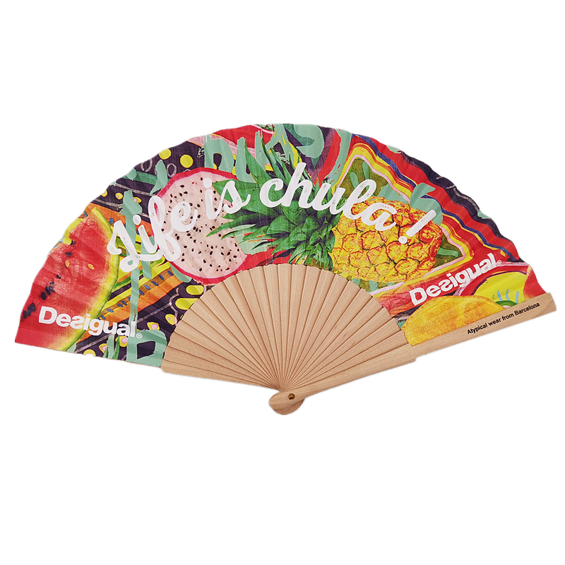 Hot sale cheap personalized wooden hand fan in good quality for decoration gifts