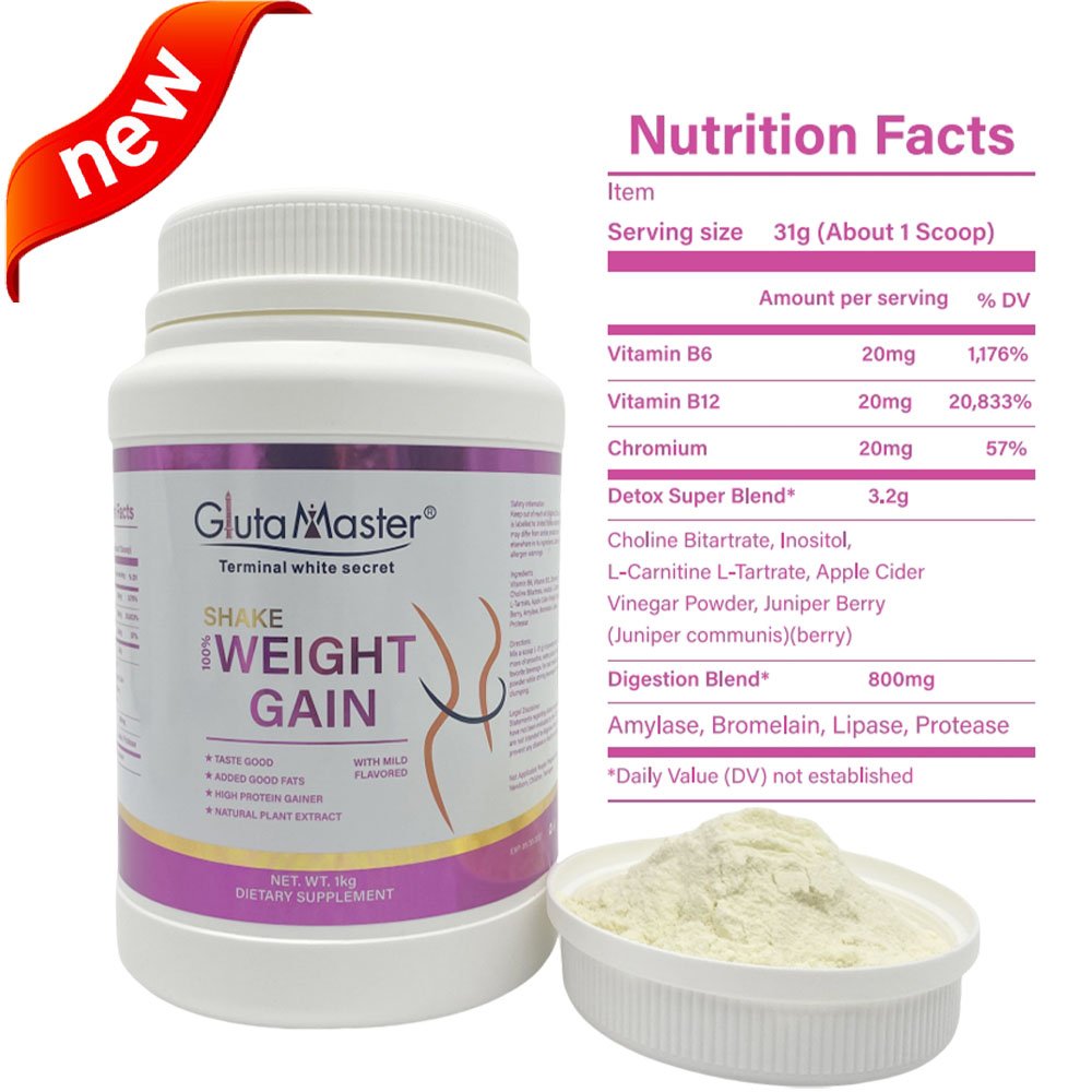 Gluta Master 1KG Weight Gain Powder Sports Supplements Hip Butt Weight Gain Pre Workout Muscle Mass Gainer Best Protein Powder