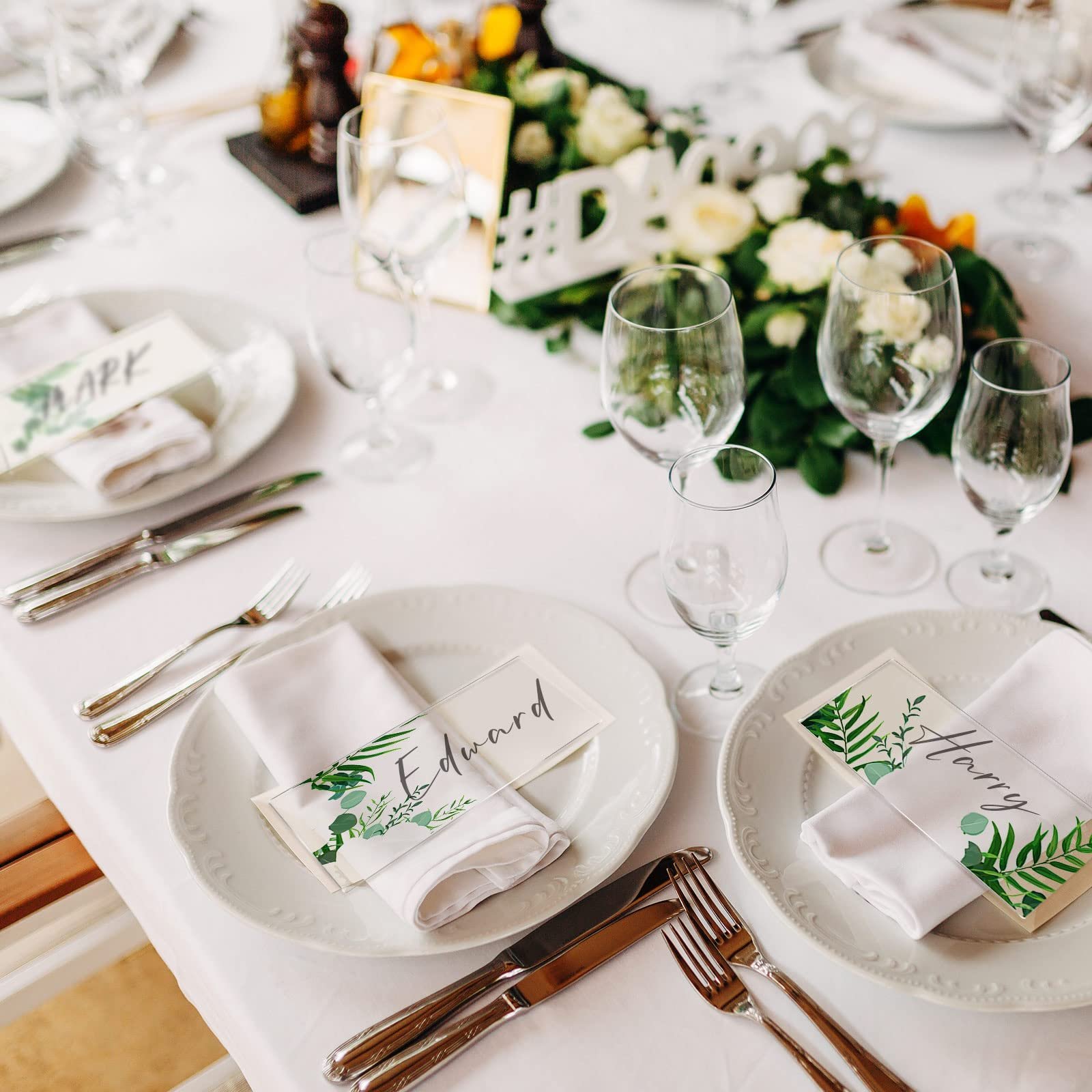 Eco-friendly Clear Acrylic Wedding Invitation Card Rectangle Table Seating Chart Acrylic Cards For Party Banquet