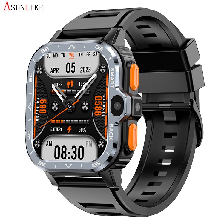 PGD WATCH Square 4G Android smartwatch 4+64GB Dual camera SIM card WiFi GPS men watch