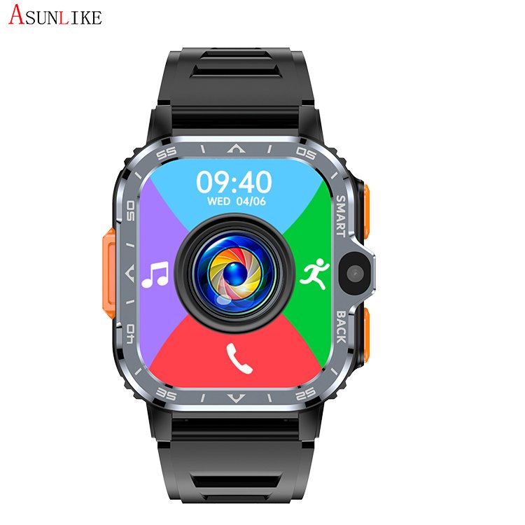 PGD WATCH Square 4G Android smartwatch 4+64GB Dual camera SIM card WiFi GPS men watch