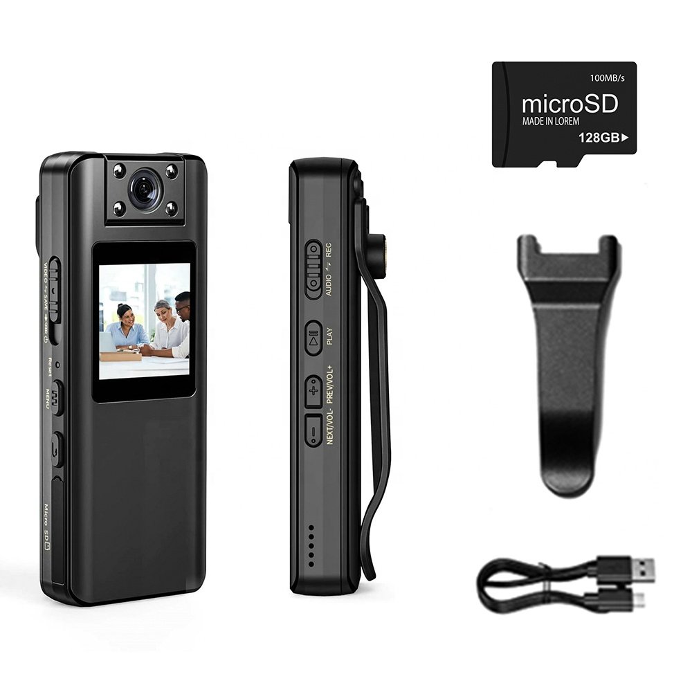 Vandlion A22 Full HD 1080P Sports DV Night Vision Motion Detection 2200mAh Bodycam with LCD Screen Webcam for Riding Bike