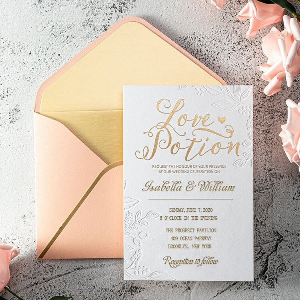 Custom Letterpress/Embossed/Laser cut/Gold Foiled wedding printing invitation card for wedding reception tarjeta de boda