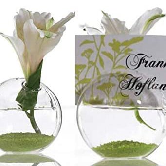 Wedding favors glass vase place card holders crystal hanging Terrarium card holder Eco-friendly