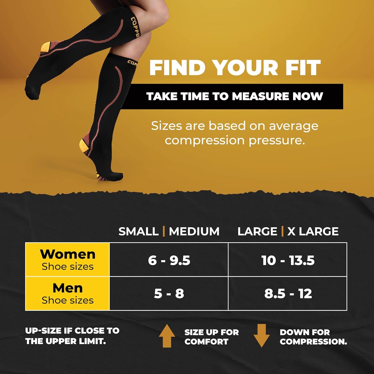Breathable Knee High Circulation Copper Compression Socks Easy On And Easy Off Comfortable Supportive Running Compression Sock