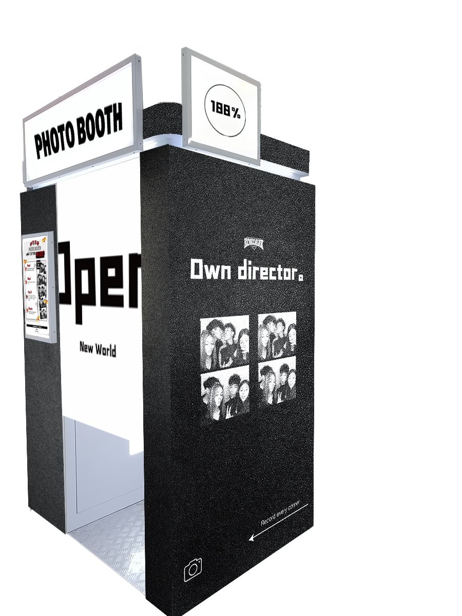 JLJ shopping mall / places of recreation self-service photo booth cabin and printer photobooth station